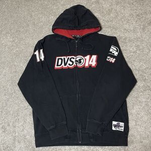 DVS Shoes Kevin Windham #14 Full Zip Hoodie Mens Size Large Motocross RARE
